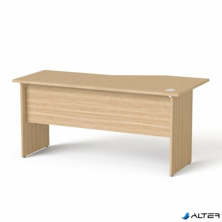 Íróasztal, íves, balos, laplábbal, 160x80 cm, MAYAH "Freedom SV-24", kőris