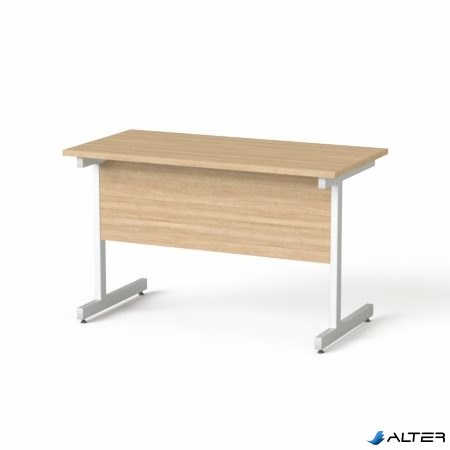 Íróasztal, szürke fémlábbal, 120x70 cm, MAYAH 'Freedom SV-25', kőris