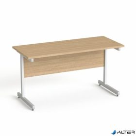   Íróasztal, szürke fémlábbal, 140x70 cm, MAYAH 'Freedom SV-26', kőris