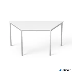   Általános asztal fémlábbal, trapéz alakú, 75x150/75 cm, MAYAH "Freedom SV-41", fehér