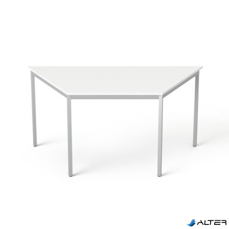 Általános asztal fémlábbal, trapéz alakú, 75x150/75 cm, MAYAH "Freedom SV-41", fehér