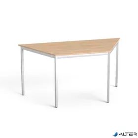   Általános asztal fémlábbal, trapéz alakú, 75x150/75 cm, MAYAH "Freedom SV-41",  tölgy