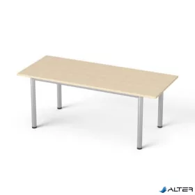   Tárgyalóasztal, szürke fémlábbal, 80x190 cm, MAYAH "Freedom SV-42" juhar