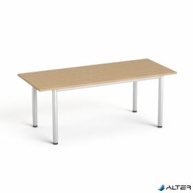   Tárgyalóasztal, szürke fémlábbal, 80x190 cm, MAYAH "Freedom SV-42" kőris