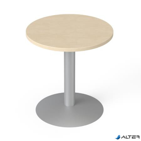 Tárgyalóasztal, kör, szürke fémlábbal, O 60 cm, MAYAH "Freedom SV-57", juhar
