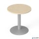 Tárgyalóasztal, kör, szürke fémlábbal, O 60 cm, MAYAH "Freedom SV-57", juhar