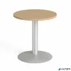 Tárgyalóasztal, kör, szürke fémlábbal, O 60 cm, MAYAH 'Freedom SV-57', kőris