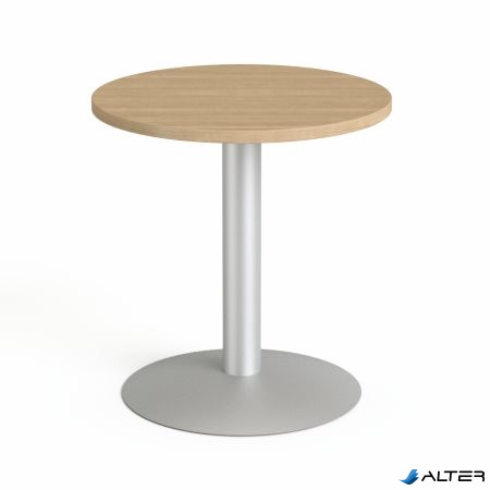 Tárgyalóasztal, kör, szürke fémlábbal, O 60 cm, MAYAH "Freedom SV-57", kőris