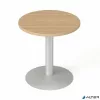 Tárgyalóasztal, kör, szürke fémlábbal, O 60 cm, MAYAH 'Freedom SV-57', kőris