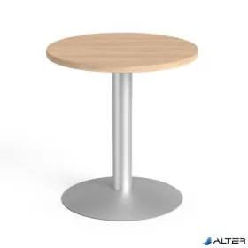   Tárgyalóasztal, kör, szürke fémlábbal, O 60 cm, MAYAH 'Freedom SV-57',  tölgy