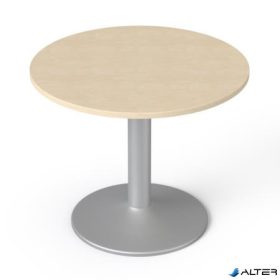   Tárgyalóasztal, kör, szürke fémlábbal, O 90 cm, MAYAH "Freedom SV-58", juhar