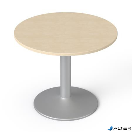 Tárgyalóasztal, kör, szürke fémlábbal, O 90 cm, MAYAH "Freedom SV-58", juhar