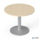 Tárgyalóasztal, kör, szürke fémlábbal, O 90 cm, MAYAH 'Freedom SV-58', juhar