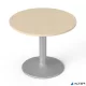 Tárgyalóasztal, kör, szürke fémlábbal, O 90 cm, MAYAH "Freedom SV-58", juhar