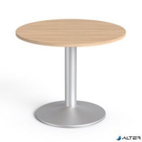  Tárgyalóasztal, kör, szürke fémlábbal, O 90 cm, MAYAH "Freedom SV-58",  tölgy