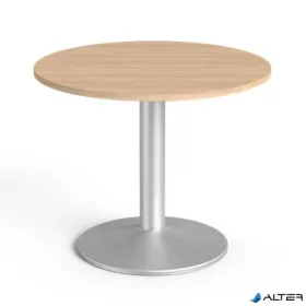   Tárgyalóasztal, kör, szürke fémlábbal, O 90 cm, MAYAH "Freedom SV-58",  tölgy