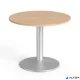 Tárgyalóasztal, kör, szürke fémlábbal, O 90 cm, MAYAH "Freedom SV-58",  tölgy