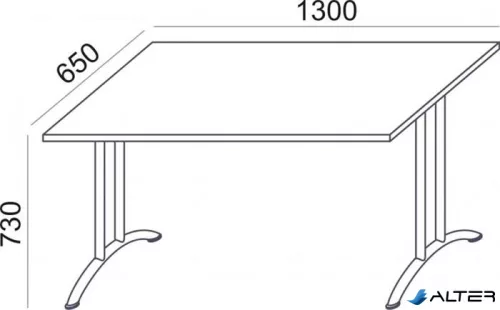 Összecsukható tárgyalóasztal, behajtható fémlábakkal, 130x65 cm, MAYAH 'Freedom SV-93', fehér