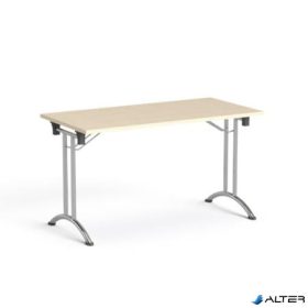   Összecsukható tárgyalóasztal, behajtható fémlábakkal, 130x65 cm, MAYAH 'Freedom SV-93', juhar