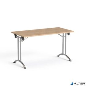   Összecsukható tárgyalóasztal, behajtható fémlábakkal, 130x65 cm, MAYAH 'Freedom SV-93',  tölgy