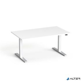   Állítható magasságú íróasztal, 140x80 cm, MAYAH 'Freedom SV-302', fehér