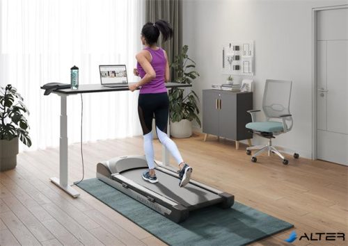 Állítható magasságú íróasztal, 140x80 cm, MAYAH 'Freedom SV-302', fehér