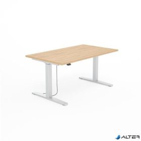   Állítható magasságú íróasztal, 140x80 cm, MAYAH "Freedom SV-302",  tölgy