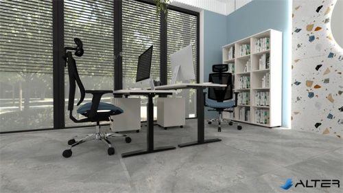 Állítható magasságú íróasztal, 160x80 cm, MAYAH "Freedom SV-303", fehér