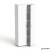 Szekrény, 5 rendező magas, kétajtós, polcokkal, MAYAH "Freedom SV-01", fehér