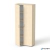 Szekrény, 5 rendező magas, kétajtós, polcokkal, MAYAH 'Freedom SV-01', juhar
