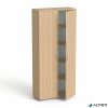 Szekrény, 5 rendező magas, kétajtós, polcokkal, MAYAH 'Freedom SV-01', kőris