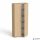 Szekrény, 5 rendező magas, kétajtós, polcokkal, MAYAH 'Freedom SV-01', kőris
