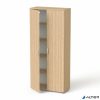 Szekrény, 5 rendező magas, kétajtós, polcokkal, MAYAH 'Freedom SV-01', kőris