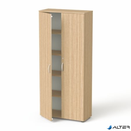 Szekrény, 5 rendező magas, kétajtós, polcokkal, MAYAH 'Freedom SV-01', kőris