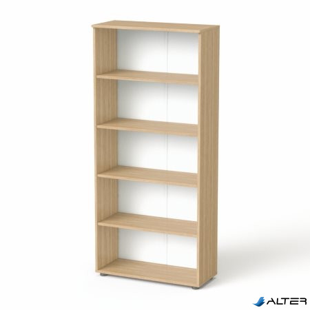 Szekrény, 5 rendező magas, nyitott, polcos, MAYAH "Freedom SV-02", kőris