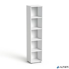   Szekrény, 5 rendező magas, nyitott, polcos, keskeny MAYAH 'Freedom SV-03', fehér