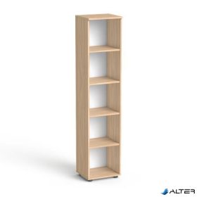   Szekrény, 5 rendező magas, nyitott, polcos, keskeny MAYAH "Freedom SV-03",  tölgy