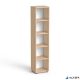 Szekrény, 5 rendező magas, nyitott, polcos, keskeny MAYAH "Freedom SV-03",  tölgy