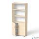 Szekrény, 5 rendező magas, kombinált, polcos, MAYAH 'Freedom SV-04', juhar