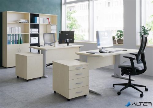 Szekrény, 5 rendező magas, kombinált, polcos, MAYAH 'Freedom SV-04', juhar