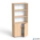 Szekrény, 5 rendező magas, kombinált, polcos, MAYAH 'Freedom SV-04',  tölgy