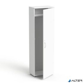   Szekrény, 5 rendező magas, ruhás, keskeny, MAYAH 'Freedom SV-05', fehér