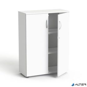   Szekrény, 3 rendező magas, kétajtós, polcokkal, MAYAH 'Freedom SV-06', fehér