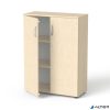 Szekrény, 3 rendező magas, kétajtós, polcokkal, MAYAH 'Freedom SV-06', juhar