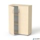 Szekrény, 3 rendező magas, kétajtós, polcokkal, MAYAH "Freedom SV-06", juhar