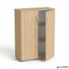 Szekrény, 3 rendező magas, kétajtós, polcokkal, MAYAH 'Freedom SV-06', kőris