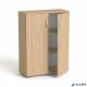 Szekrény, 3 rendező magas, kétajtós, polcokkal, MAYAH 'Freedom SV-06', kőris