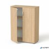 Szekrény, 3 rendező magas, kétajtós, polcokkal, MAYAH 'Freedom SV-06', kőris