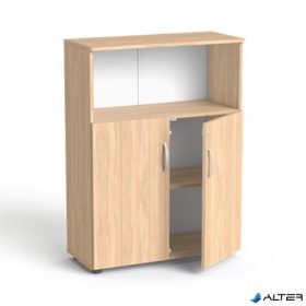   Szekrény, 3 rendező magas, kombinált, polcos, MAYAH 'Freedom SV-09',  tölgy