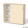 Szekrény, 3 rendező magas, tolóajtós, polcos, MAYAH "Freedom SV-13", juhar